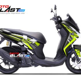Decal Stiker Yamaha Lexi 125 BLACK SLASH STABILO